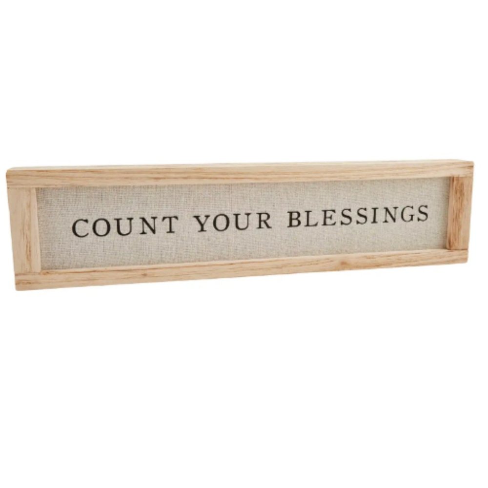 MUD PIE Count Your Blessings Sign